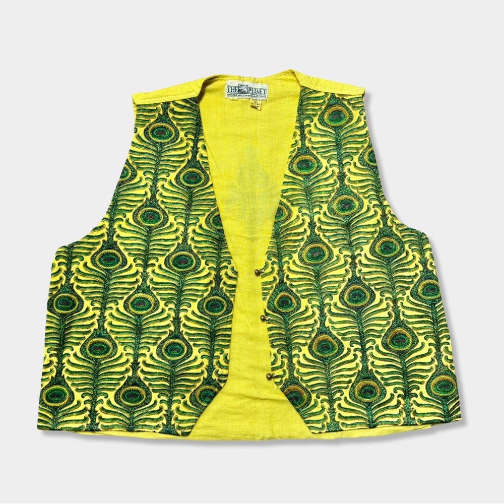 The Territory Ahead Women's Yellow and Green Vest VINTAGE